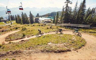 Mountainbiken am Komperdelltrail in Serfaus-Fiss-Ladis