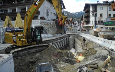 Aushubarbeiten für die neue U-Bahn in Serfaus-Fiss-Ladis in Tirol | © Serfaus-Fiss-Ladis