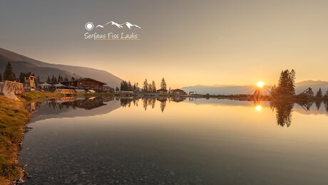 Sonnenaufgang am Högsee Familienregion Serfaus-Fiss-Ladis Urlaub mit der ganzen Familien | © Serfaus-Fiss-Ladis Marketing GmbH | Andreas Kirschner